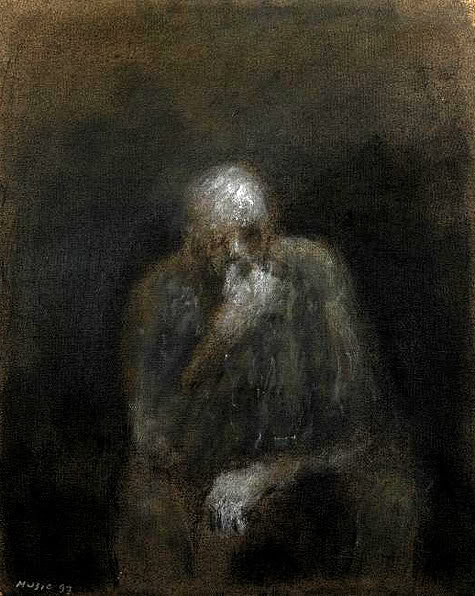 tableau de zoran music intitulé autoportrait