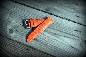 bracelet-montre-canotage-alligator-orange