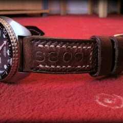 seiko 6309 sur bracelet montre cuir ammo