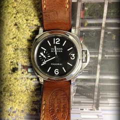 panerai 001 sur bracelet montre cuir ammo