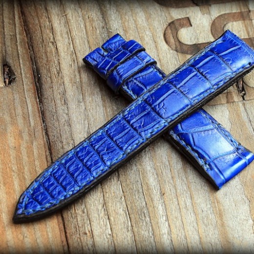 bracelet montre alligator vanuatu bleu